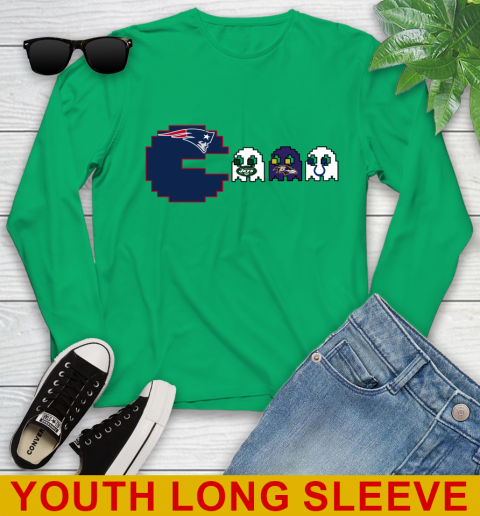 New England Patriots NFL Football Pac Man Champion Youth Long Sleeve 7