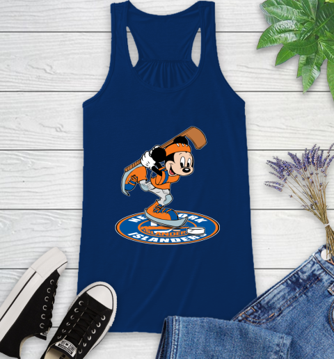 NHL Hockey New York Islanders Cheerful Mickey Disney Shirt Racerback Tank 8