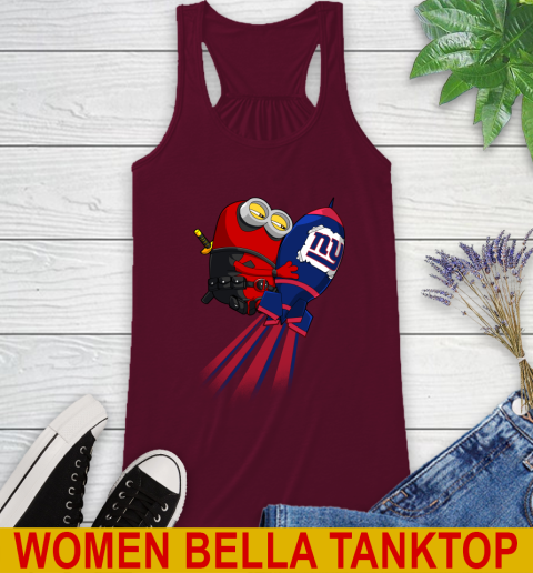 NFL Football New York Giants Deadpool Minion Marvel Shirt Racerback Tank 2