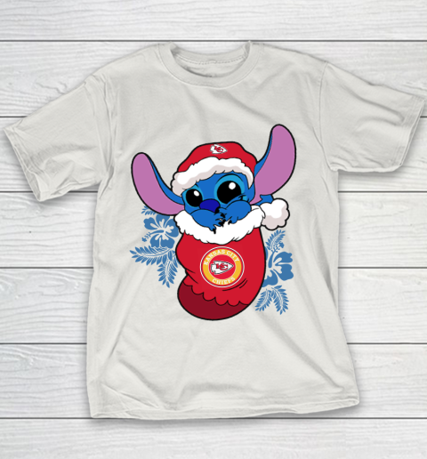 Kansas City Chiefs Christmas Stitch In The Sock Funny Disney NFL Youth T-Shirt 11