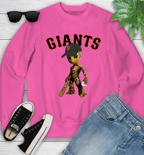 MLB San Francisco Giants Groot Guardians Of The Galaxy Baseball Youth Sweatshirt 7