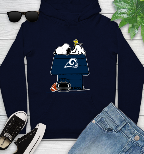 Los Angeles Rams NFL Football Snoopy Woodstock The Peanuts Movie Youth Hoodie 4