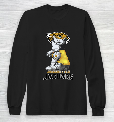 NFL Football My Cat Loves Jacksonville Jaguars Long Sleeve T-Shirt