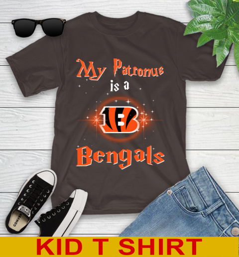NFL Football Harry Potter My Patronus Is A Cincinnati Bengals Youth T-Shirt 6