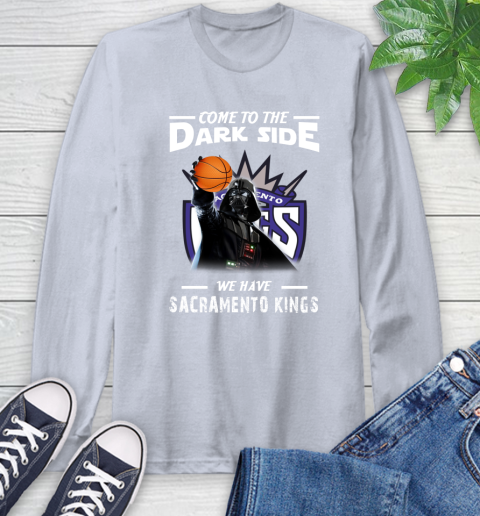 NBA Come To The Dark Side We Have Sacramento Kings Star Wars Darth Vader Basketball Long Sleeve T-Shirt 6