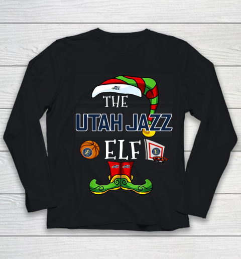 Utah Jazz Christmas ELF Funny NBA Youth Long Sleeve