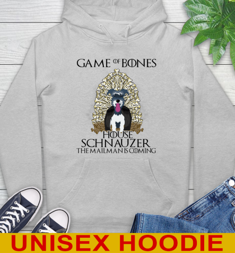 Game of bones house schnauzer dog the mailman is coming tshirt 16
