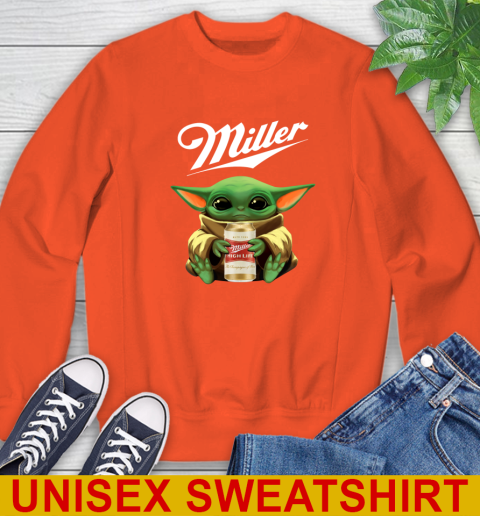 Star Wars Baby Yoda Hugs Miller High Life Beer Shirt 28