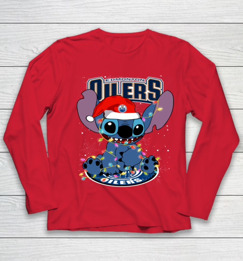 Edmonton Oilers NHL Hockey noel stitch Christmas Youth Long Sleeve 7