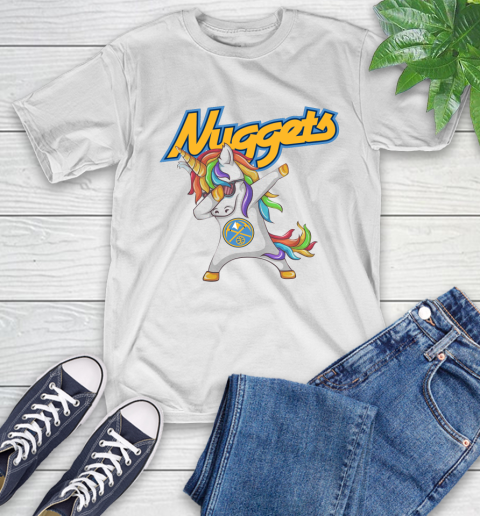 Denver Nuggets NBA Basketball Funny Unicorn Dabbing Sports T-Shirt