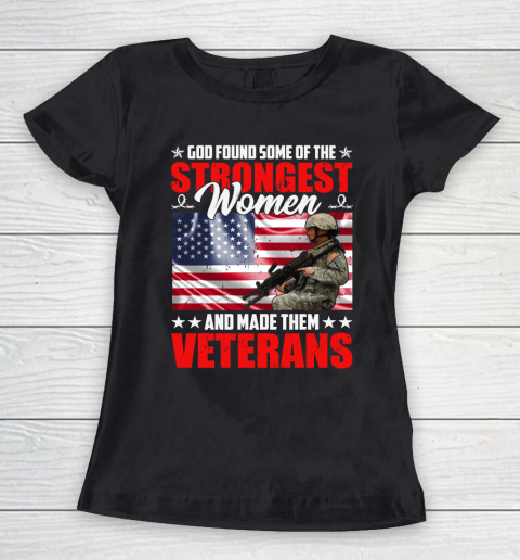 God Found Some of the Strongest Veteran Women's T-Shirt