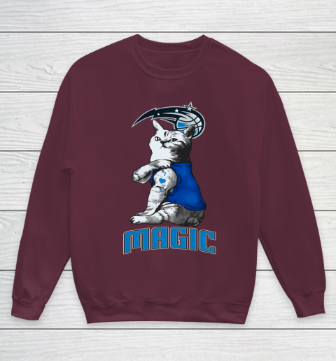 NBA Basketball My Cat Loves Orlando Magic Youth Sweatshirt 4