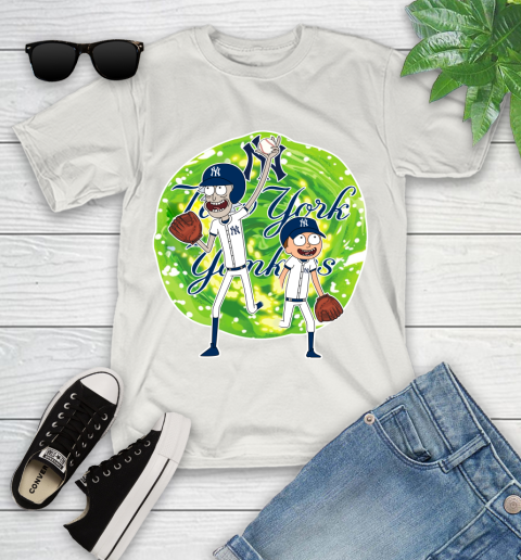 MLB New York Yankees Rick And Morty Baseball Sports Youth T-Shirt 12
