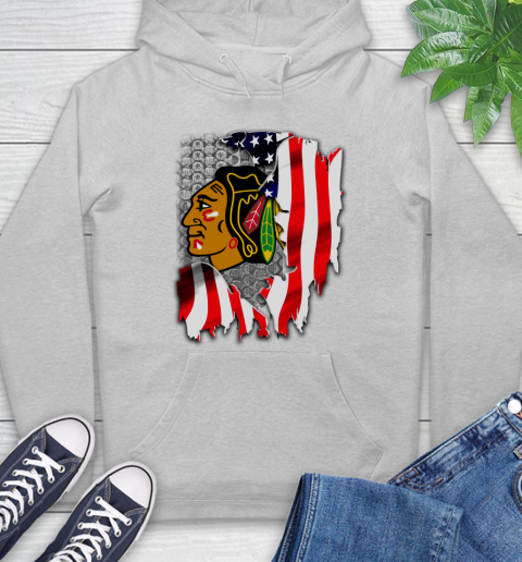 Chicago Blackhawks NHL Hockey American Flag Hoodie 6