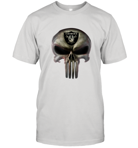 Oakland Raiders The Punisher Mashup Football Unisex Jersey Tee