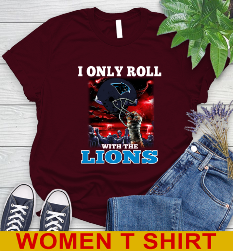 Carolina Panthers NFL Football I Only Roll With My Team Sports Women's T-Shirt 6