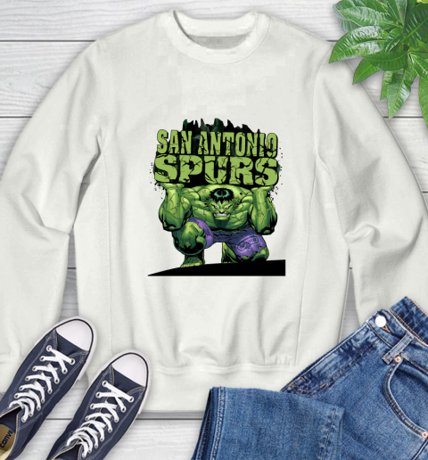 San Antonio Spurs NBA Basketball Incredible Hulk Marvel Avengers Sports Sweatshirt