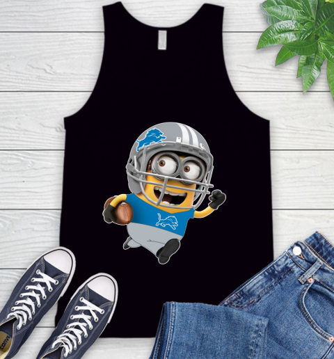 NFL Detroit Lions Minions Disney Football Sports Tank Top 2