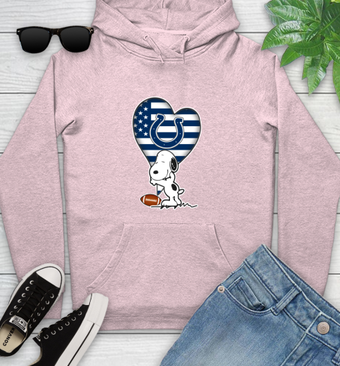 Indianapolis Colts NFL Football The Peanuts Movie Adorable Snoopy Youth Hoodie 10