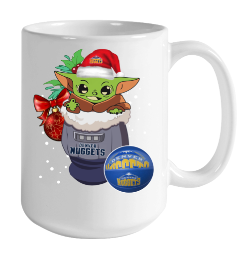 Denver Nuggets Christmas Baby Yoda Star Wars Funny Happy NBA Color Changing Mug 15oz 2