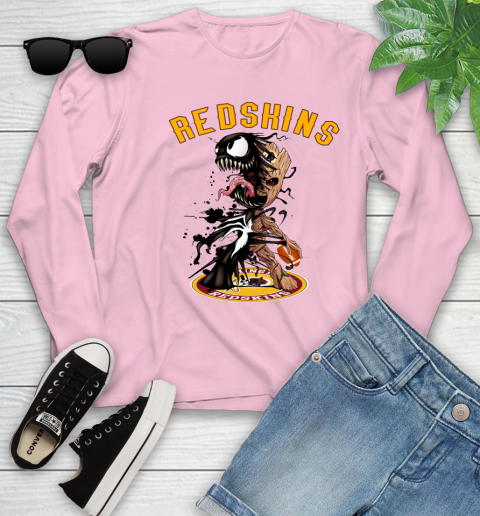 NFL Washington Redskins Football Venom Groot Guardians Of The Galaxy Youth Long Sleeve 10