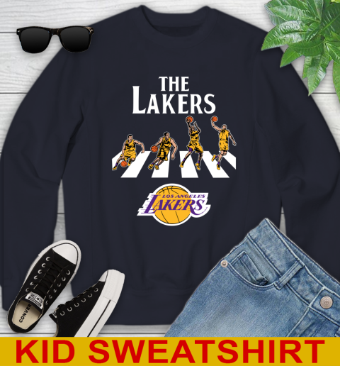 NBA Basketball Los Angeles Lakers The Beatles Rock Band Shirt Youth Sweatshirt 2