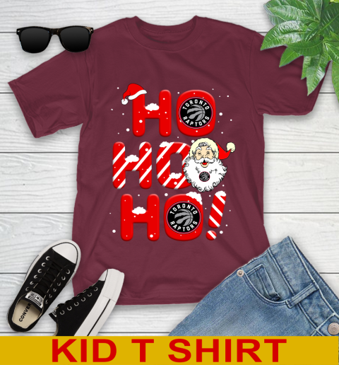 Toronto Raptors NBA Basketball Ho Ho Ho Santa Claus Merry Christmas Shirt Youth T-Shirt 5