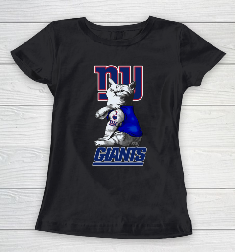 NFL Football My Cat Loves New York Giants Women's T-Shirt