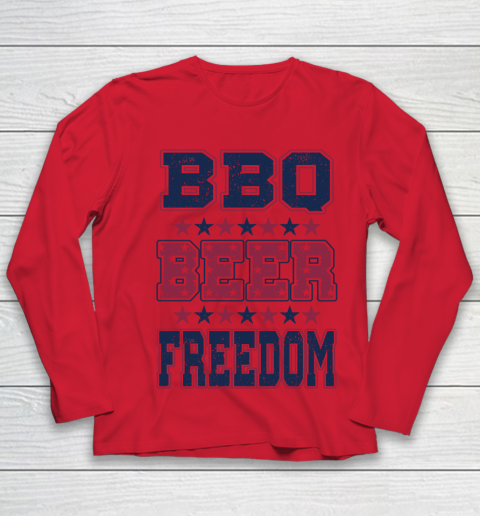 BBQ Beer Freedom Youth Long Sleeve 10