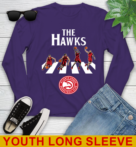 NBA Basketball Atlanta Hawks The Beatles Rock Band Shirt Youth Long Sleeve 4