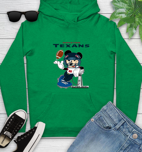 NFL Houston Texans Mickey Mouse Disney Super Bowl Football T Shirt Youth Hoodie 7