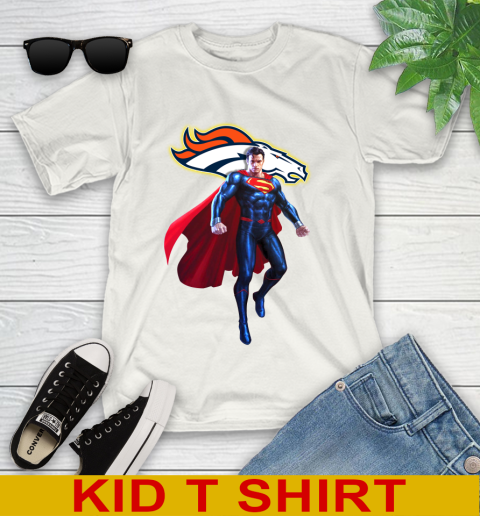 NFL Superman DC Sports Football Denver Broncos Youth T-Shirt