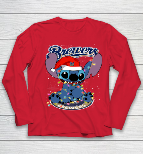 Milwaukee Brewers MLB noel stitch Baseball Christmas Youth Long Sleeve 7