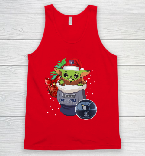 Memphis Grizzlies Christmas Baby Yoda Star Wars Funny Happy NBA Tank Top 6