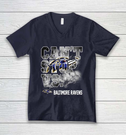 NFL Baltimore Ravens Can't Stop Vs V-Neck T-Shirt 2
