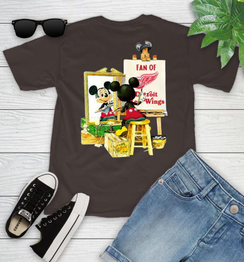 NHL Hockey Detroit Red Wings Mickey Drawing Shirt 99