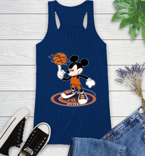 NBA Basketball Phoenix Suns Cheerful Mickey Disney Shirt Racerback Tank 8