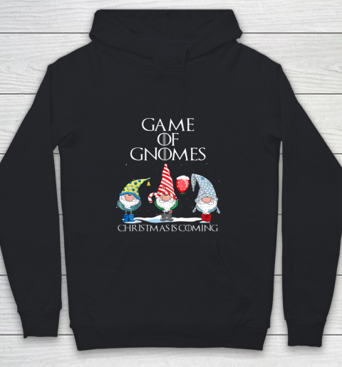 Funny Game Of Gnomes Christmas Is Coming Elf Youth Hoodie