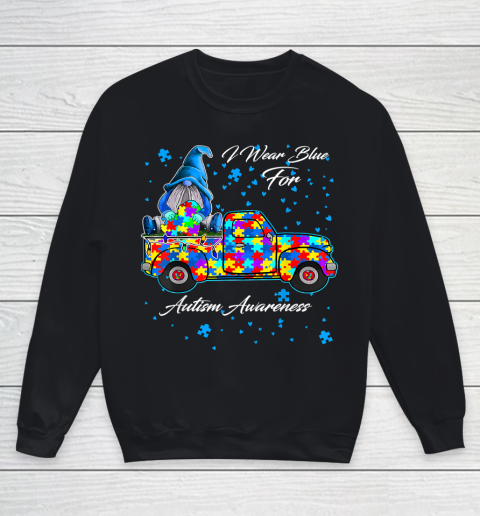 I Wear Blue For Autism Awarene Youth Sweatshirt
