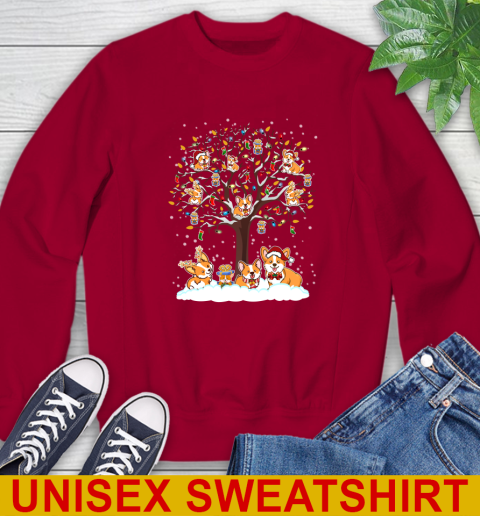 Corgi dog pet lover light christmas tree shirt 33