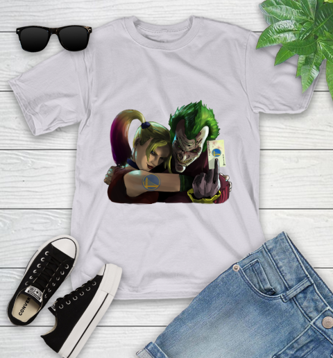 Golden State Warriors NBA Basketball Joker Harley Quinn Suicide Squad Youth T-Shirt 4