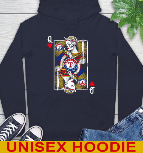 MLB Baseball Texas Rangers The Queen Of Hearts Card Shirt Hoodie 3