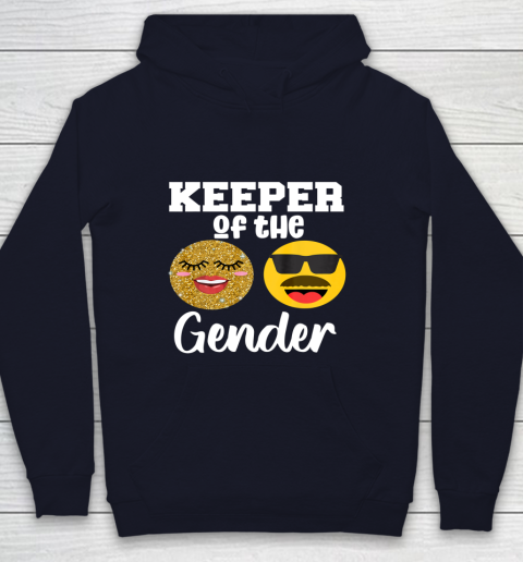 Keeper of the Gender Staches or Lashes Gender Reveal Party Youth Hoodie 2