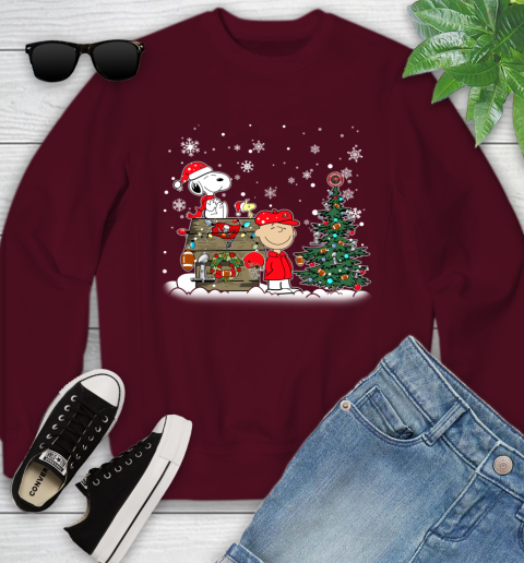 NFL Tampa Bay Buccaneers Snoopy Charlie Brown Christmas Football Super Bowl Sports Youth Sweatshirt 4