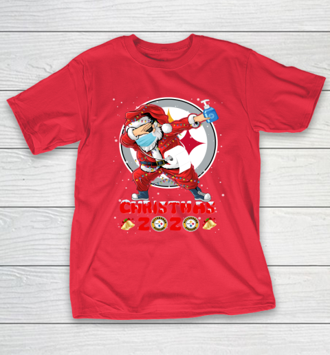 Pittsburgh Steelers Funny Santa Claus Dabbing Christmas 2020 NFL T-Shirt 9