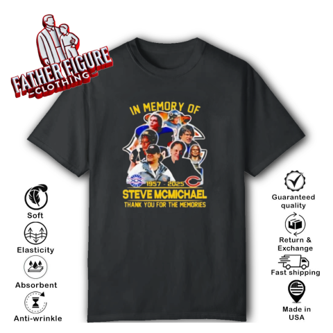 Steve Mcmichael 1957 2025 Chicago Bears Memory T-Shirt
