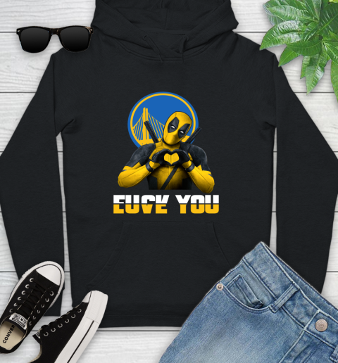 NBA Golden State Warriors Deadpool Love You Fuck You Basketball Sports Youth Hoodie