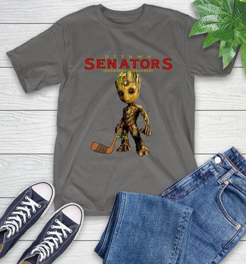 Ottawa Senators NHL Hockey Groot Marvel Guardians Of The Galaxy T-Shirt 9