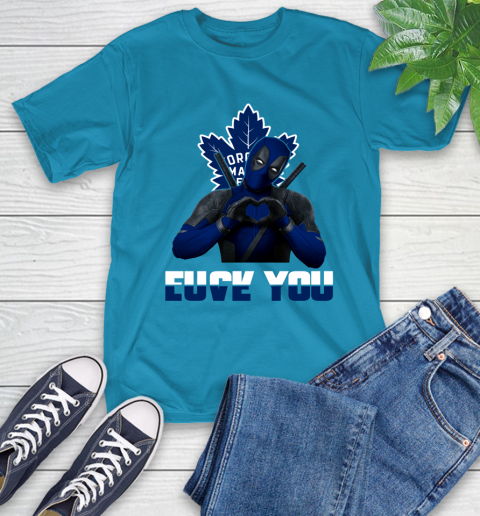 NHL Toronto Maple Leafs Deadpool Love You Fuck You Hockey Sports T-Shirt 9