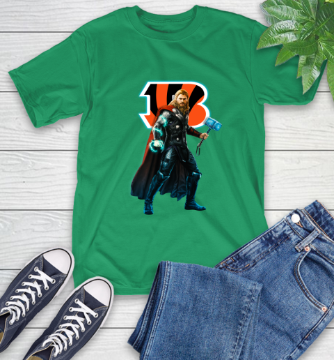NFL Thor Avengers Endgame Football Cincinnati Bengals T-Shirt 7